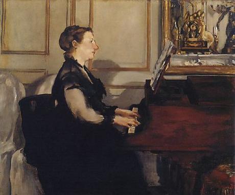 Peinture - Femmes, compagnes, maîtresses, modèles de peintres. Portraits Edouard Manet - Madame Suzanne Manet au piano, 1867/1868