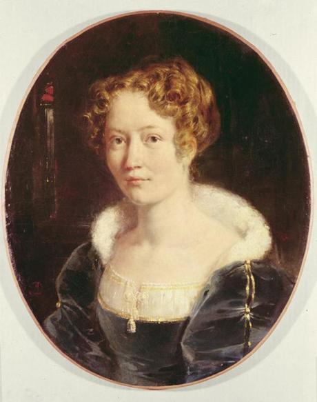 Peinture - Femmes, compagnes, maîtresses, modèles de peintres. Portraits Achille Devéria - Portrait de Laure Devéria, épouse du peintre, 1827
