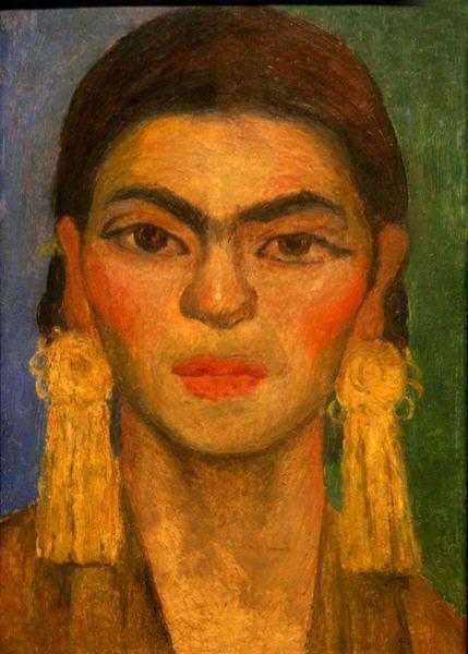 Peinture - Femmes, compagnes, maîtresses, modèles de peintres. Portraits Diego Rivera - Portrait de Frida Kahlo, compagne du peintre, 1938