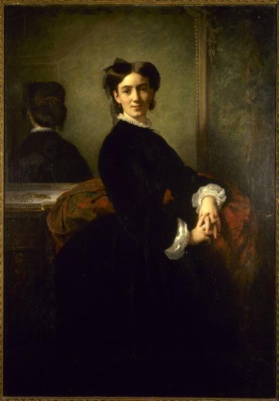 Peinture - Femmes, compagnes, maîtresses, modèles de peintres. Portraits Charles Chaplin - Portrait de Madame Charles Chaplin, 1863