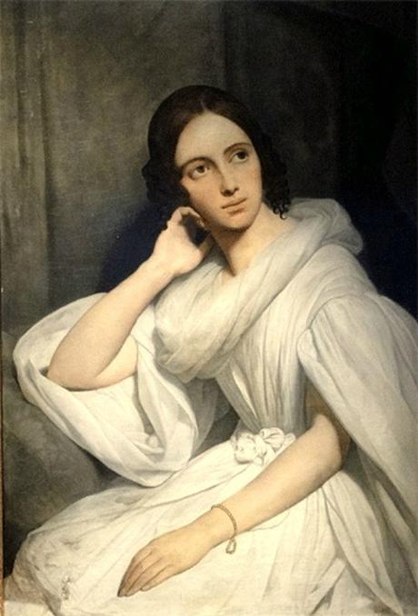 Peinture - Femmes, compagnes, maîtresses, modèles de peintres. Portraits Ary Scheffer - Portrait de Sophie Marin, veuve du Général Baudrand et mariée en secondes noces à l'artiste, 1850