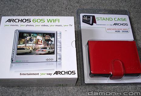 Archos 605 Wifi 30 Go + Stand Case