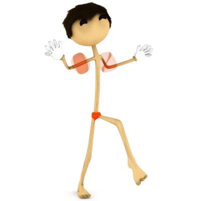 chris qui barbotte dans l'eau