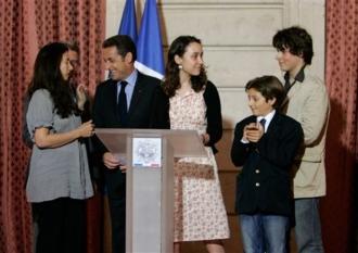Nicolas Sarkozy à l'Elysée, après la libération d'Ingrid Betancourt (AP)