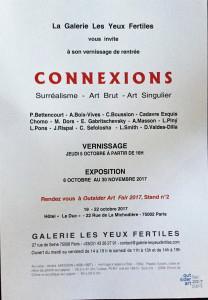 Galerie « Les Yeux Fertiles » « Connexions » 6 Octobre au 30 Novembre 2017