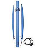 Alder Delta Stringers Kit de surf avec planche en mousse Bleu à rayures 183 cm