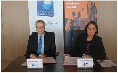 Signature d’une convention de partenariat entre la Banque Populaire  Alsace Lorraine Champagne et ICN Business School