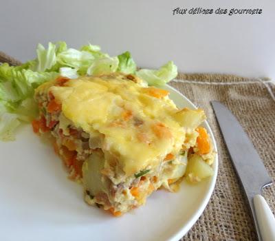 QUICHE SANS PÂTE AUX LÉGUMES ET THON