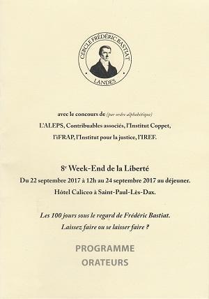 8e Week-End de la Liberté du Cercle Frédéric Bastiat, à Saint-Paul-lès-Dax 1/2