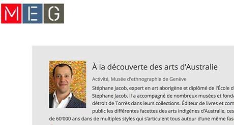Musée d'ethnographie de Genève (MEG) : Conférence de Stéphane Jacob