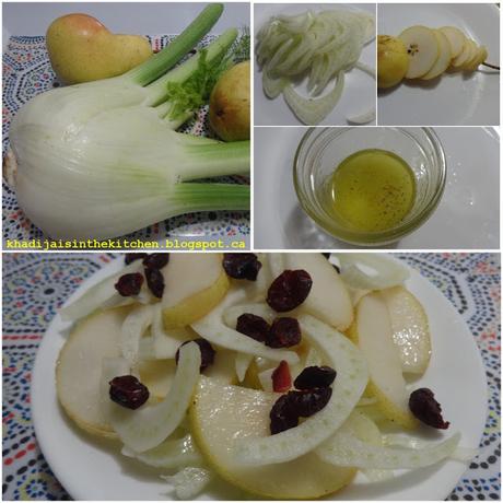 SALADE DE FENOUIL ET POIRE / FENNEL AND PEAR SALAD / ENSALADA DE HINOJO Y PERA / سلطة الشمر(البسباس) و الاجاص