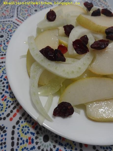 SALADE DE FENOUIL ET POIRE / FENNEL AND PEAR SALAD / ENSALADA DE HINOJO Y PERA / سلطة الشمر(البسباس) و الاجاص