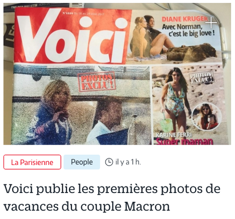 Métamorphose de Macron en people