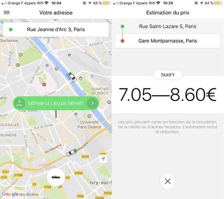 Taxify iPhone VTC - Code promo Taxify : 5€ offerts sur votre 1ère course à Paris !