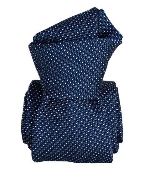 Cravate grenadine de soie  Segni & Disegni  Paris VI  Bleuet