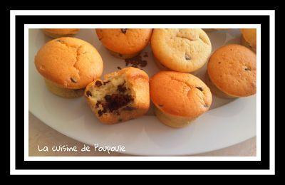Muffins ultra moelleux au pépites de chocolat et pâte à tartiner au thermomix ou sans 