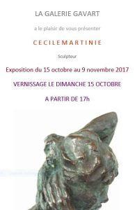 Galerie GAVART exposition CECILE MARTINIE  15 Octobre au 9 Novembre 2017