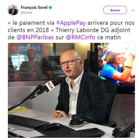 BNP Paribas annonce le support d'Apple Pay BNP Paribas annonce le support d’Apple Pay « en 2018 »
