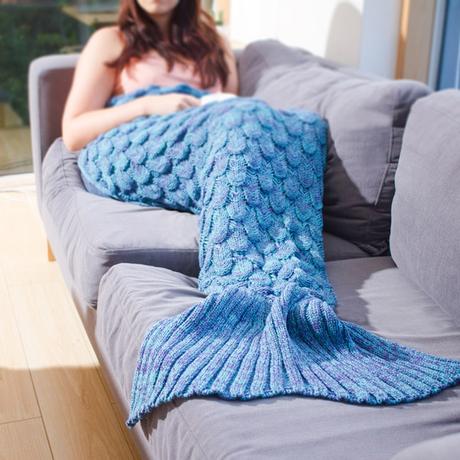 Une couverture « Nageoire de Sirène » pour buller dans le canapé