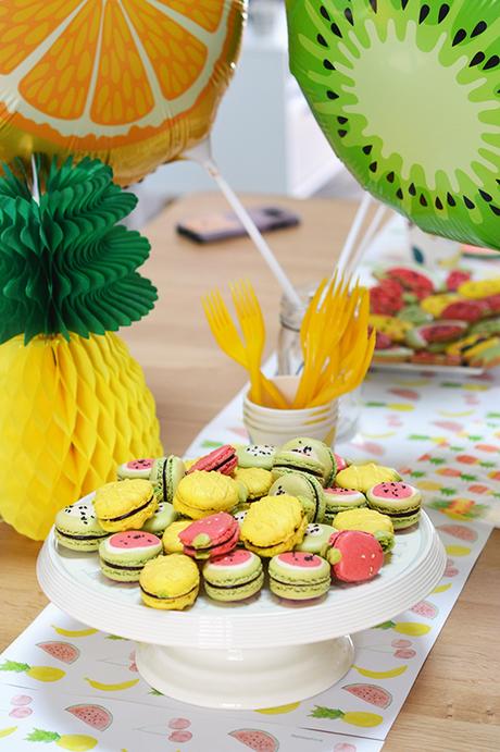 macarons anniversaire birtday party fruits tutty-frutty