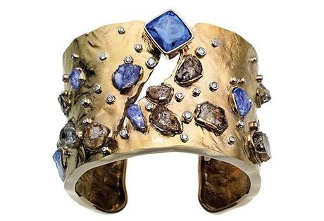 bracelet pierre tanzanite brute