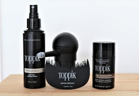 Cheveux clairsemés : J’ai testé les fibres capillaires densifiantes Set TOPPIK application de fibres capillaires pour camoufler les crânes clairsemés