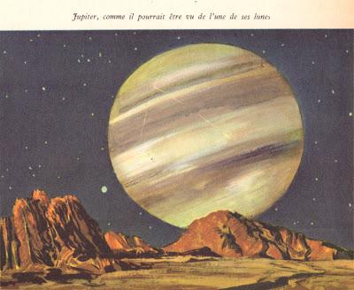 Jupiter,comme il pourrait être vu de l'une de ses lunes