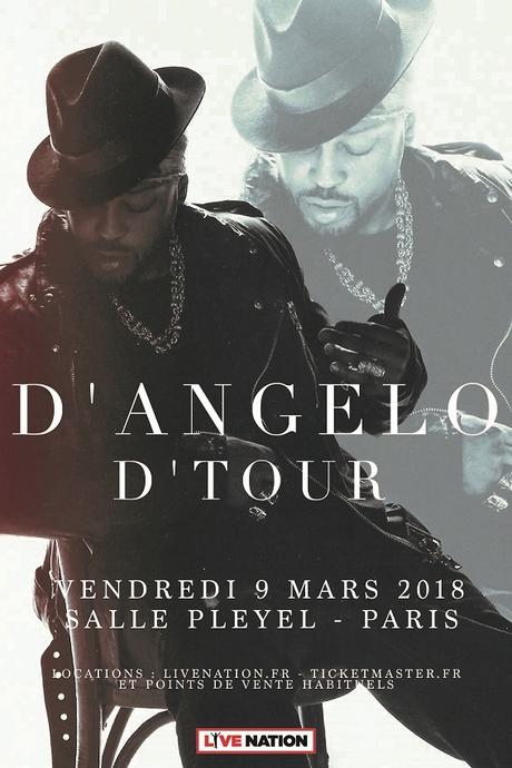 D’ANGELO en concert à Paris le 9 Mars 2018 à la salle Pleyel D’ANGELO en concert à Paris le 9 Mars 2018 à la salle Pleyel