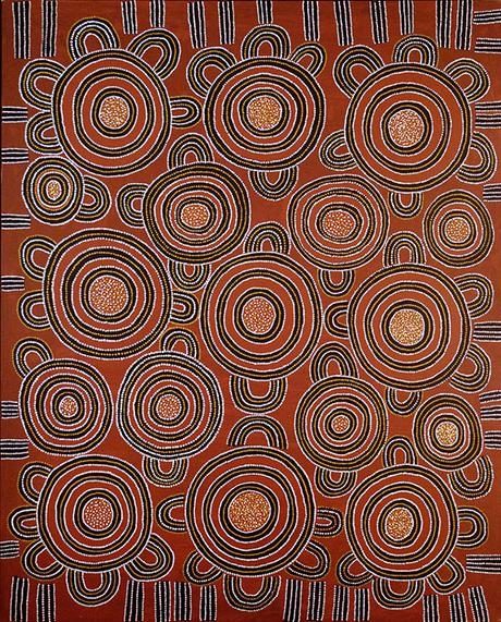 Focus sur une peinture aborigène de Dave Ross Pwerle présentée à Art Elysées 2017