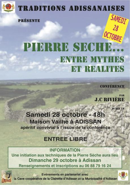 ADISSAN – « Pierre Sèche, entre mythes et réalités » par J.C. Rivière – samedi 28 octobre
