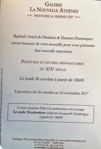 Galerie La Nouvelle Athènes « Peintufress et oeuvres préparatoires du XIX me S 26 Octobre au 16 Novembre 2017 Galerie La Nouvelle Athènes « Peintufress et oeuvres préparatoires du XIX me S 26 Octobre au 16 Novembre 2017