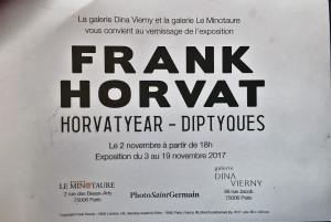 expositions  FRANK HORVAT Galeries Le Minotaure et Dina Vierny 3/19 Novembre 2017