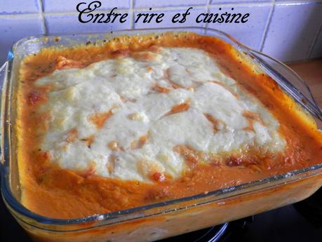 Dos de cabillaud gratinés sauce Mornay au basilic