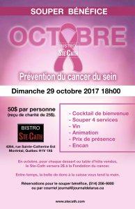 Souper bénéfice pour la prévention du cancer du sein