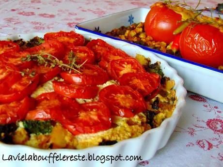Quiche végane aux légumes sans croûte Quiche végane aux légumes sans croûte