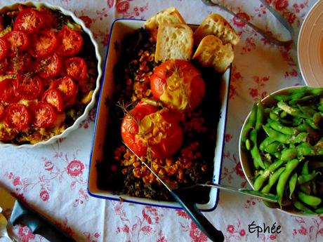 Quiche végane aux légumes sans croûte Quiche végane aux légumes sans croûte