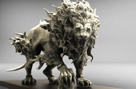 keita okada, Digital sculptor - lion