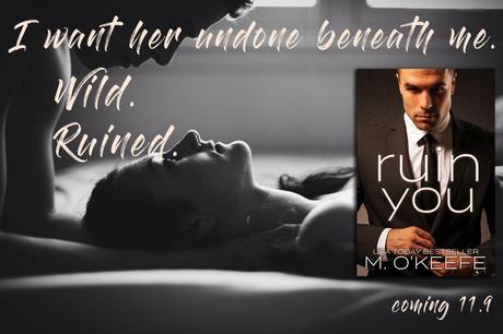 Cover Reveal : Découvrez la couverture de Ruin You, le nouveau tome de la saga The Debt de Molly O'Keefe