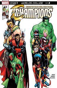 Hawkeye #11, Ms. Marvel #23, Runaways #2, Champions #13