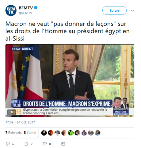 Voir Macron et vomir #Egypte