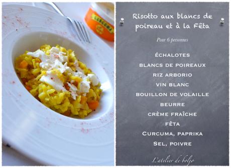 Risotto aux poireaux et à la Fêta Risotto aux poireaux et à la Fêta