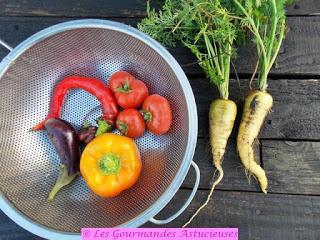 Poivron et tomates farcis à la carotte (Vegan)