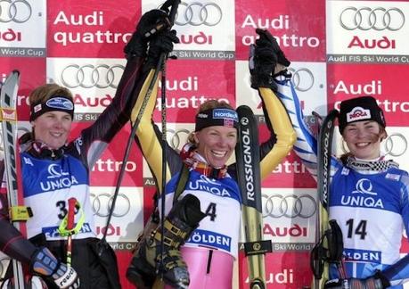 Quand 3 skieuses se sont partagées la victoire lors du géant de Sölden