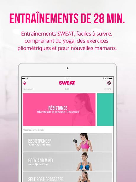 Sweat Kayla Itsines Fitness ipad - App du jour : Sweat : Kayla Itsness Fitness (iPhone & iPad)