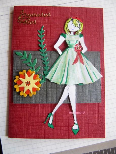 Mes ouvrages - encore deux cartes de fillettes