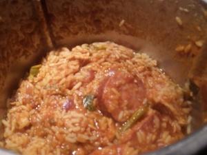 Riz de Louisiane à la Saucisse fumée Cliquer sur les photographies pour les agrandir