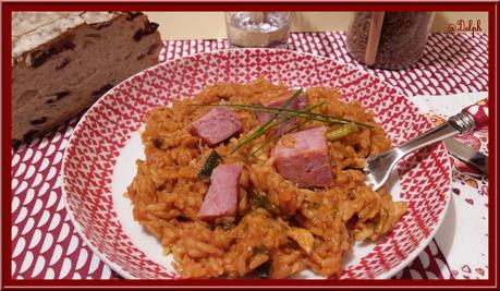 Riz de Louisiane à la Saucisse fumée Riz de Louisiane à la Saucisse fumée