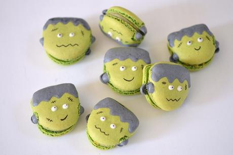 macarons halloween frankenstein