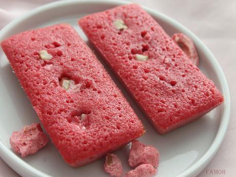 Financiers roses à la praline {pour octobre rose}