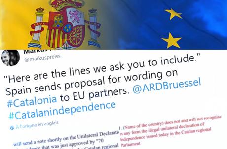 International Catalogne : le copier-coller demandé par l’Espagne à ses partenaires de l’UE